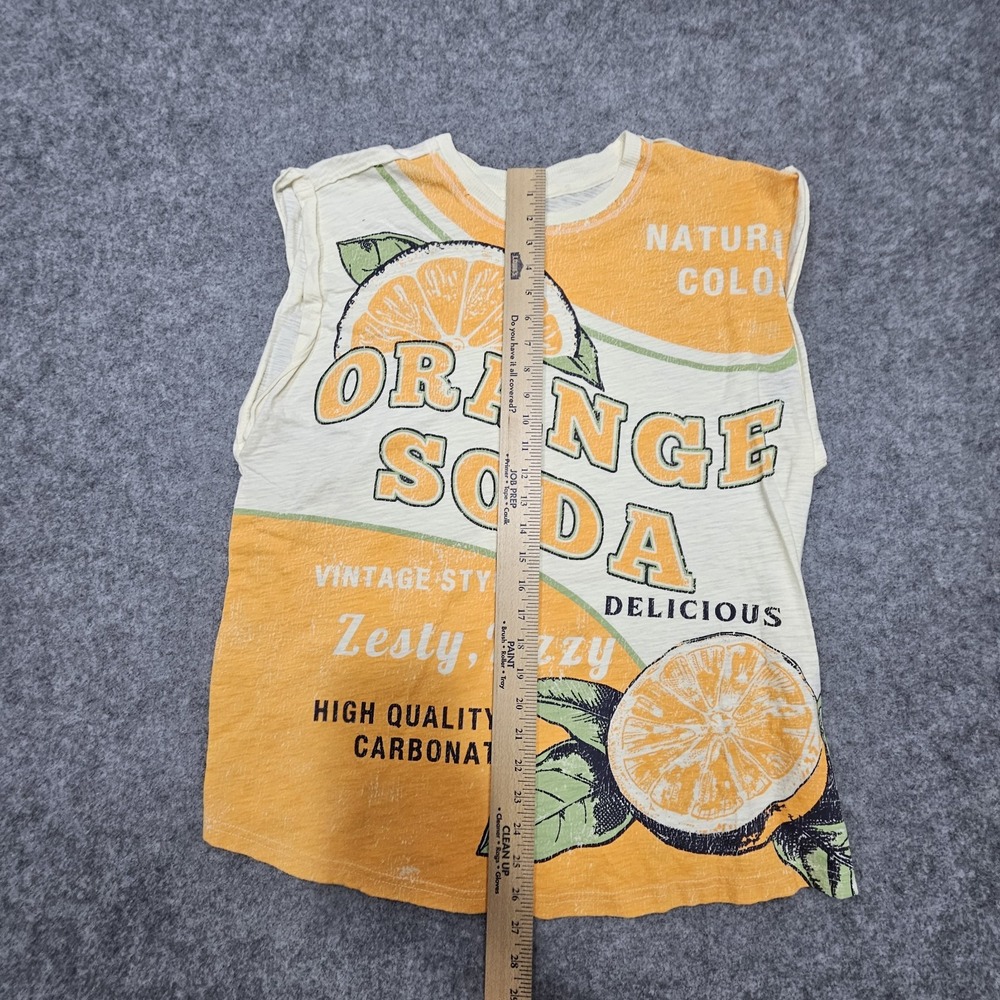 Pilcro Anthropologie Women's XL Orange Soda AOP Summer Muscle Tee Casual - Picture 6 of 12